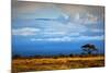 Mount Kilimanjaro Partly in Clouds, View from Savanna Landscape in Amboseli, Kenya, Africa-Michal Bednarek-Mounted Photographic Print