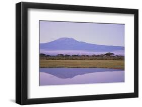 Mount Kilimanjaro, Seen from Amboseli National Park-DLILLC-Framed Photographic Print