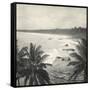 Mount Lavinia Bay, Ceylon, February 1912-English Photographer-Framed Stretched Canvas