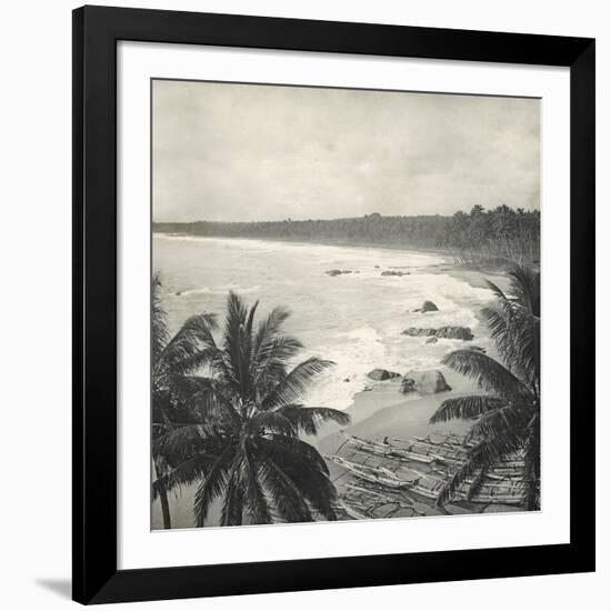 Mount Lavinia Bay, Ceylon, February 1912-English Photographer-Framed Giclee Print