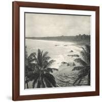 Mount Lavinia Bay, Ceylon, February 1912-English Photographer-Framed Giclee Print