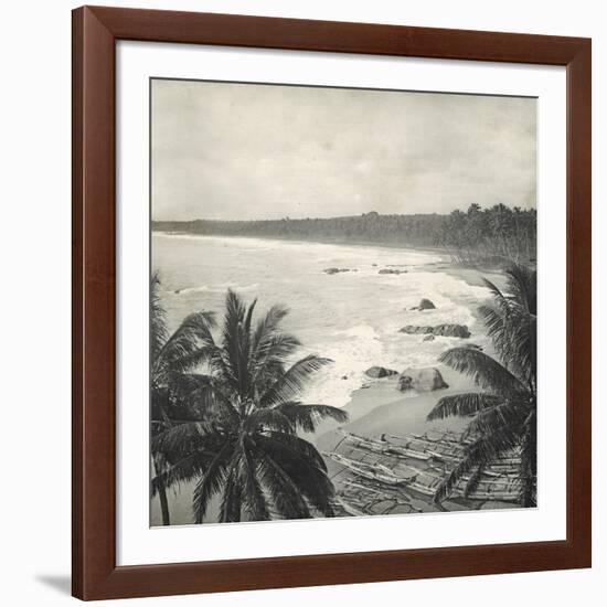 Mount Lavinia Bay, Ceylon, February 1912-English Photographer-Framed Giclee Print