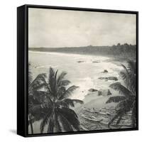 Mount Lavinia Bay, Ceylon, February 1912-English Photographer-Framed Stretched Canvas