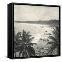 Mount Lavinia Bay, Ceylon, February 1912-English Photographer-Framed Stretched Canvas