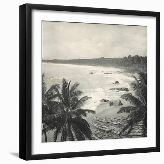 Mount Lavinia Bay, Ceylon, February 1912-English Photographer-Framed Giclee Print