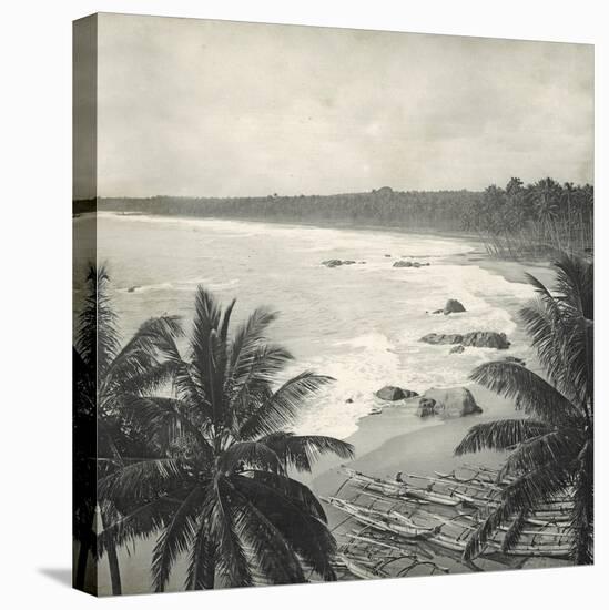 Mount Lavinia Bay, Ceylon, February 1912-English Photographer-Stretched Canvas