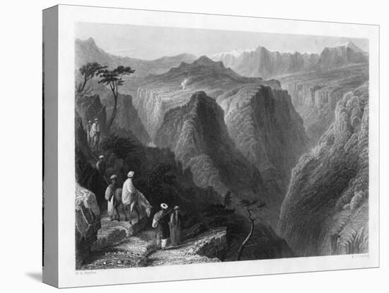 Mount Lebanon, Above the Valley of the Kedesha, or Holy Valley, Lebanon, 1841-MJ Starling-Stretched Canvas