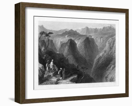 Mount Lebanon, Above the Valley of the Kedesha, or Holy Valley, Lebanon, 1841-MJ Starling-Framed Giclee Print