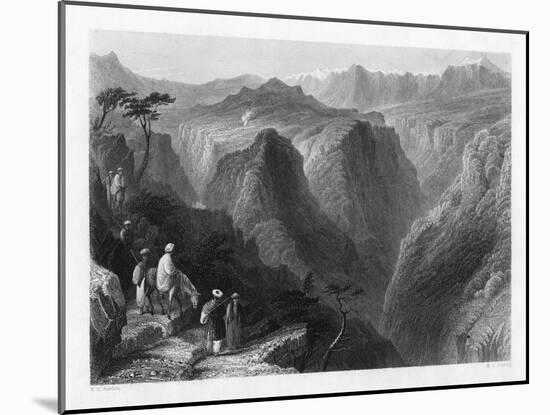 Mount Lebanon, Above the Valley of the Kedesha, or Holy Valley, Lebanon, 1841-MJ Starling-Mounted Giclee Print