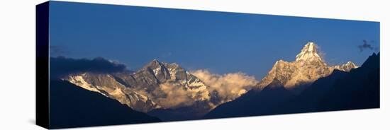 Mount Lhotse, 8501 Metres and Mount Ama Dablam, 6856 Metres,, Khumbu (Everest) Region, Nepal-Ben Pipe-Stretched Canvas