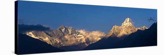 Mount Lhotse, 8501 Metres and Mount Ama Dablam, 6856 Metres,, Khumbu (Everest) Region, Nepal-Ben Pipe-Stretched Canvas