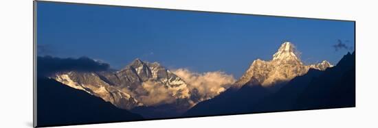 Mount Lhotse, 8501 Metres and Mount Ama Dablam, 6856 Metres,, Khumbu (Everest) Region, Nepal-Ben Pipe-Mounted Photographic Print
