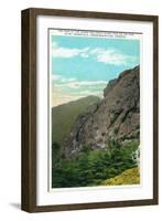 Mount Mansfield, Vermont, View of Cave of the Winds and Great Stone Face-Lantern Press-Framed Art Print