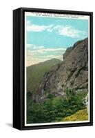 Mount Mansfield, Vermont, View of Cave of the Winds and Great Stone Face-Lantern Press-Framed Stretched Canvas