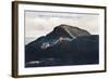 Mount Mansfield, Vermont, View of the Mountain Summit-Lantern Press-Framed Art Print