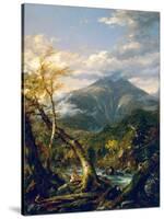 Mount Marcy from the Opalescent River, 1847 (Oil on Canvas)-Thomas Cole-Stretched Canvas