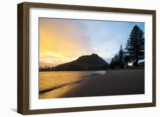 Mount Maunganui Sunset, Tauranga, North Island, New Zealand, Pacific-Matthew Williams-Ellis-Framed Photographic Print