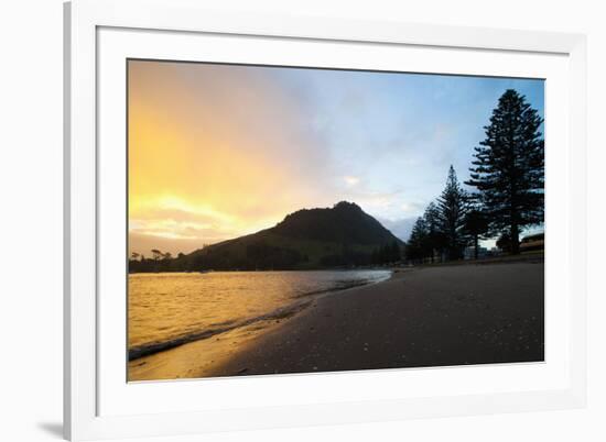 Mount Maunganui Sunset, Tauranga, North Island, New Zealand, Pacific-Matthew Williams-Ellis-Framed Photographic Print