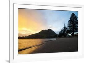 Mount Maunganui Sunset, Tauranga, North Island, New Zealand, Pacific-Matthew Williams-Ellis-Framed Photographic Print