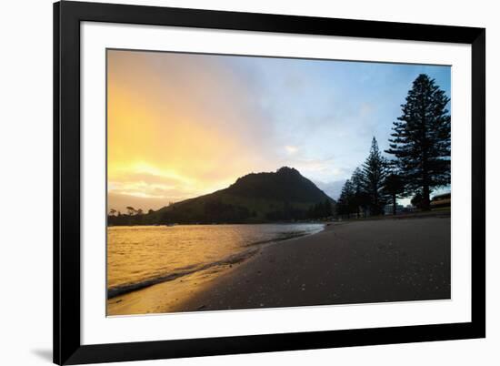 Mount Maunganui Sunset, Tauranga, North Island, New Zealand, Pacific-Matthew Williams-Ellis-Framed Photographic Print