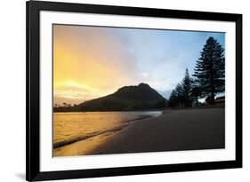 Mount Maunganui Sunset, Tauranga, North Island, New Zealand, Pacific-Matthew Williams-Ellis-Framed Photographic Print