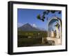 Mount Mayon and Grotto or Wayside Shrine, Bicol Province, Luzon Island, Philippines-Kober Christian-Framed Photographic Print