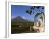 Mount Mayon and Grotto or Wayside Shrine, Bicol Province, Luzon Island, Philippines-Kober Christian-Framed Photographic Print