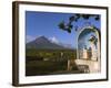 Mount Mayon and Grotto or Wayside Shrine, Bicol Province, Luzon Island, Philippines-Kober Christian-Framed Photographic Print
