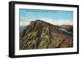 Mount McClellan, Colorado, View of the Argentine Central Railroad Train at Summit-Lantern Press-Framed Art Print