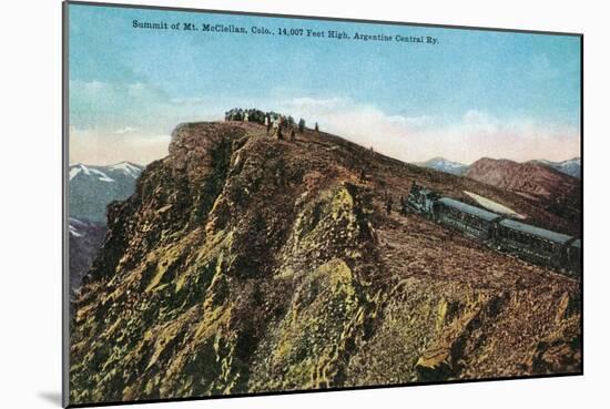 Mount McClellan, Colorado, View of the Argentine Central Railroad Train at Summit-Lantern Press-Mounted Art Print