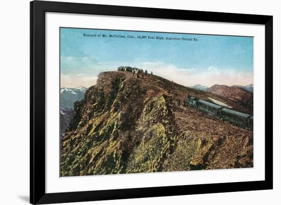 Mount McClellan, Colorado, View of the Argentine Central Railroad Train at Summit-Lantern Press-Framed Premium Giclee Print