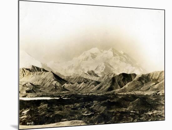 Mount McKinley, 20,300 Ft., 1924-Asahel Curtis-Mounted Giclee Print