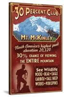 Mount McKinley, Alaska - 30% Club-Lantern Press-Stretched Canvas