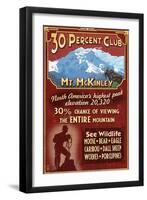 Mount McKinley, Alaska - 30% Club-Lantern Press-Framed Art Print