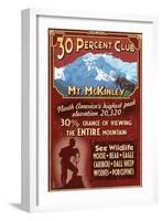 Mount McKinley, Alaska - 30% Club-Lantern Press-Framed Art Print