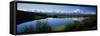 Mount McKinley and Alaska Range, Lake Reflection, Green Hills, Denali National Park, Alaska, USA-null-Framed Stretched Canvas