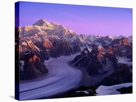 Mount McKinley and Ruth Glacier-Danny Lehman-Stretched Canvas