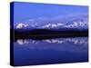 Mount Mckinley from Reflection Lake, Denali National Park, Alaska, USA-John Warburton-lee-Stretched Canvas