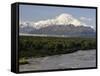 Mount Mckinley (Mount Denali) and Chulitna River, Alaska, United States of America, North America-Jochen Schlenker-Framed Stretched Canvas