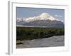 Mount Mckinley (Mount Denali) and Chulitna River, Alaska, United States of America, North America-Jochen Schlenker-Framed Photographic Print