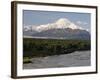 Mount Mckinley (Mount Denali) and Chulitna River, Alaska, United States of America, North America-Jochen Schlenker-Framed Photographic Print