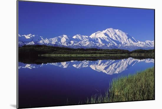 Mount Mckinley Reflected in Pond Denali National-null-Mounted Photographic Print