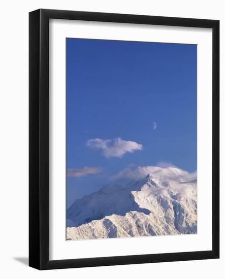 Mount McKinley Under a Half Moon-Merrill Images-Framed Photographic Print
