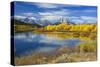 Mount Moran and the Teton Range from Oxbow Bend, Snake River, Grand Tetons National Park, Wyoming-Gary Cook-Stretched Canvas