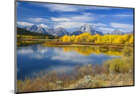 Mount Moran and the Teton Range from Oxbow Bend, Snake River, Grand Tetons National Park, Wyoming-Gary Cook-Mounted Photographic Print