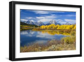 Mount Moran and the Teton Range from Oxbow Bend, Snake River, Grand Tetons National Park, Wyoming-Gary Cook-Framed Photographic Print