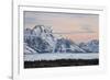 Mount Moran at Dawn in the Winter-James Hager-Framed Photographic Print