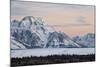 Mount Moran at Dawn in the Winter-James Hager-Mounted Photographic Print