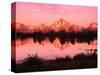 Mount Moran at Dusk-Robert Glusic-Stretched Canvas