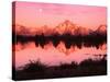 Mount Moran at Dusk-Robert Glusic-Stretched Canvas